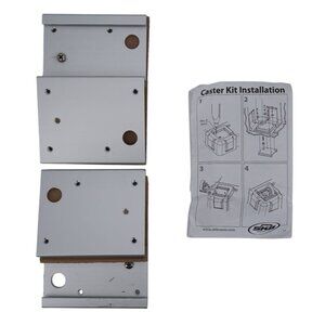 SKB Caster Brackets – Set of 4 Heavy-Duty Steel Mounting Plates – Compatible wit